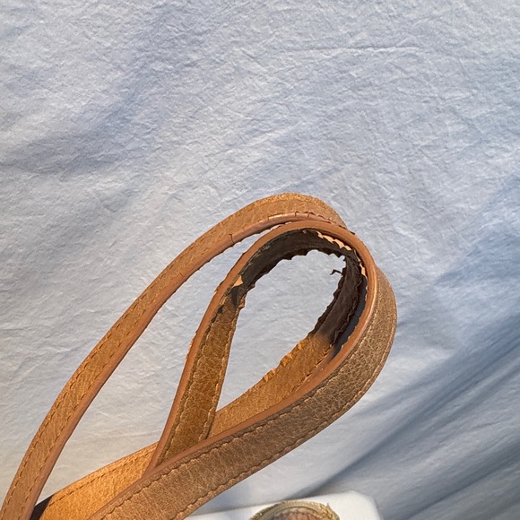 Woven Crochet Tote Bag with Leather Straps - Beige - Picture 5 of 13